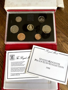 1988 ROYAL MINT UNITED KINGDOM ANNUAL COIN PROOF SET - Picture 1 of 3