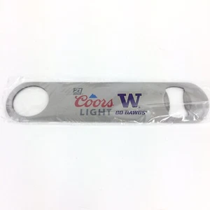 Abridor de Botellas de Cerveza de Metal Ligero UW Huskies Coors | Go Dawgs Acero Inoxidable NUEVO - Imagen 1 de 4