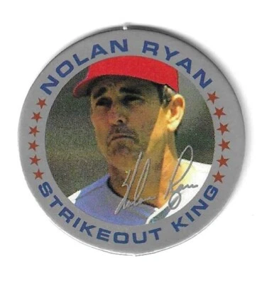 1993 Signature Caps Premier Player Series 1 NOLAN RYAN Collectable Milk Cap - Image 1 of 2
