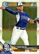 2018 BOWMAN DRAFT CHROME 1ST BASE CARD BDC-144 SEAN GUILBE PADRES
