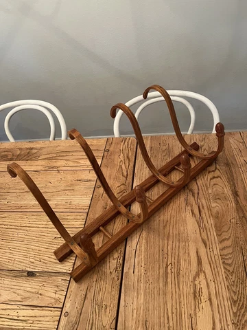 Vintage Wall Bentwood Thonet Style - Hat & Coat Rack - 4 Hooks Cover