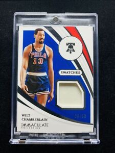 2020-21 Immaculate Wilt Chamberlain Swatches Game Worn Jersey Patch 08/99