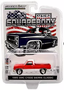 Greenlight- 1985 GMC C1500 Sierra Classic Squarebody USA #51410 -1:64 Red/White - Picture 1 of 1
