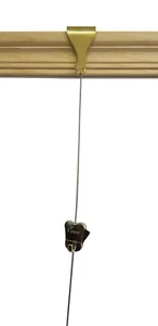 STAS Zipper + BRASS Moulding Hooks + Steel cable wire rope Traditional dado Rail - Picture 1 of 1