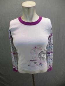 Hanna Andersson Size 12 Girl White/Purple Disney Organic Cotton Sleepshirt 7W274