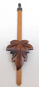 Cuckoo Clock Pendulum 2.5" Maple Leaf Style NEW Brown German Made 7 1/2" Length - Picture 1 of 2