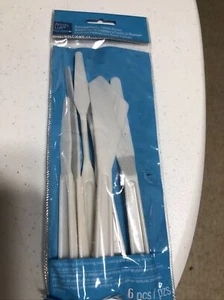 6pc Plastic Artist Spatula Palette Knife Set, Apply Oil Acrylic Art Paint Canvas - Picture 1 of 2