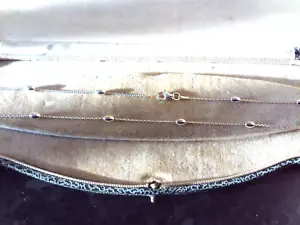 925 silver 17" chain 2 mm width chain with 12 silver bobbles - Picture 1 of 2