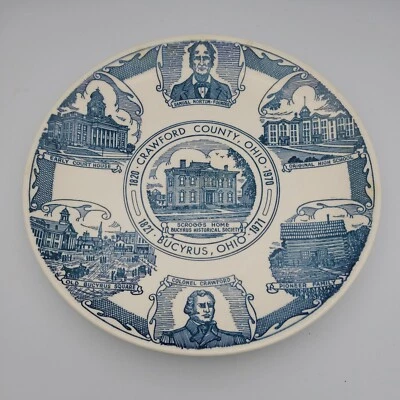 Placa Crawford County Ohio Bucyrus, OH 1820-1970 Foto 1 de 4