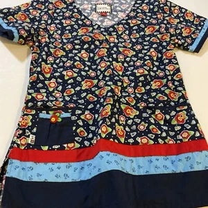 2 Piece Womens Scrub Excellent Cond. Sz XS Cherokee bottom Mary Engelbrett Top - Picture 1 of 2