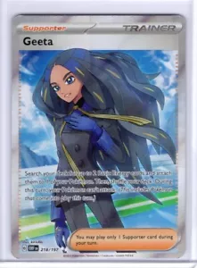 2023 Pokémon Obsidian Flames Geeta Ultra Rare Full Art Trainer 218 - Picture 1 of 3