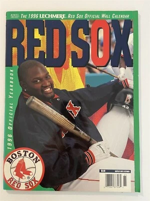 1996 BOSTON RED SOX Official Yearbook MO VAUGHN Roger CLEMENS Jose CANSECO - Image 1 of 2