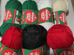 Red Heart Holiday Yarn - 3.5 oz - (choose your color) Discontinued Yarn - Picture 1 of 23