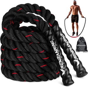 Jump Rope, 3Lb 4Lb 5Lb Weighted Jump Rope for Fitness, 9.8Ft Heavy Exercise Jump - Picture 1 of 12