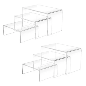 2 Sets Acrylic Display Risers(3",4",5") Clear Product Stand,Cupcakes Holder D... - Picture 1 of 7