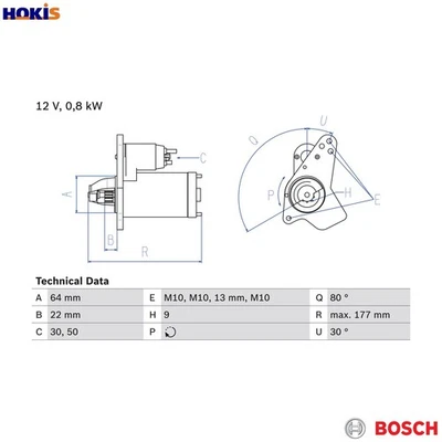STARTER 0 986 026 250 FOR RENAULT SCENIC/III/GRAND/IV KADJAR LUTECIA CLIO/Van - Image 1 of 4