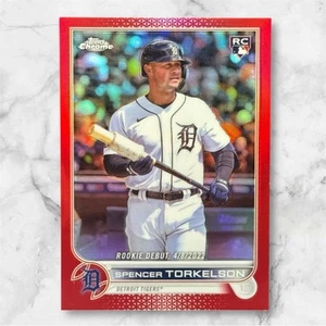 Spencer Torkelson 2022 Topps Chrome Update RED REFRACTOR RC #/25 Tigers #USC157 - Picture 1 of 2