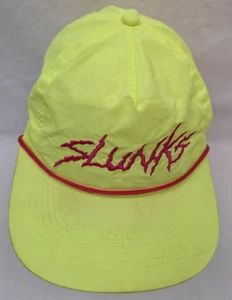 Slunks Hat One Size Neon Green Nylon Rope Volleyball Swimwear Snap-Back - Picture 1 of 6