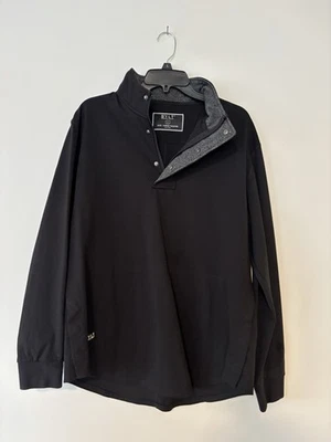 Pullover negro para hombre Bylt Elite Fairway corte caída talla grande Foto 1 de 4