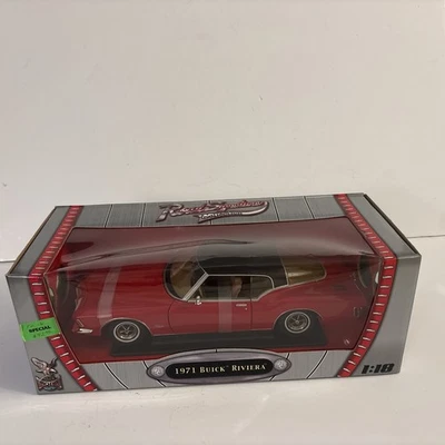 ROAD SIGNATURE 1:18 SCALE 1971 BUICK RIVIERA DIECAST car Red NEW IN BOX - Image 1 of 4