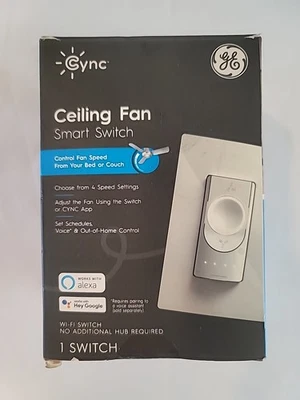 CYNC GEB4 SPEED CEILING FAN SMART SWITCH ALEXA GOOGLE FACTORY SEALED NIB - Image 1 of 4