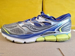 Womens Sz 11.5 Saucony ISO Series Power Grid Gray Blue Athletic Running Shoes... - Picture 1 of 23