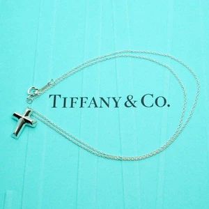 Tiffany & Co. Paloma Picasso Cross Necklace Silver 925 – Classic Pendant No Box - Picture 1 of 9