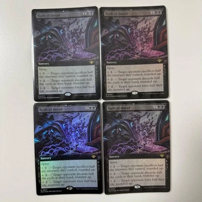 Magic the Gathering Rush of Dread Extended Art Foil 4 Sheets - Image 1 of 4