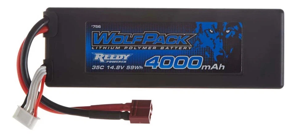 Associated WolfPack 4S 14.8V 4000mAh 35C LiPo Battery #756 - Image 1 of 1