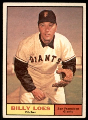 1961 Topps #237 Billy Loes Gigantes de San Francisco en muy buen estado/excelente Foto 1 de 2