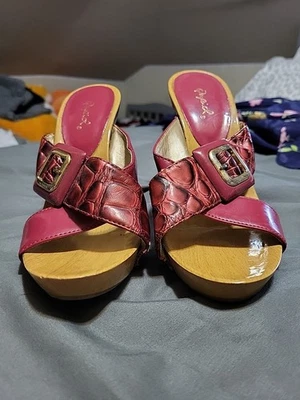 Mujer Y2K Qupid Mule Tacones Rosa Con Tacón De Madera Talla 7 Foto 1 de 4