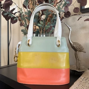 Bolso de Mano Vinatage Salavatore Ferragamo Colorblock - Imagen 1 de 11