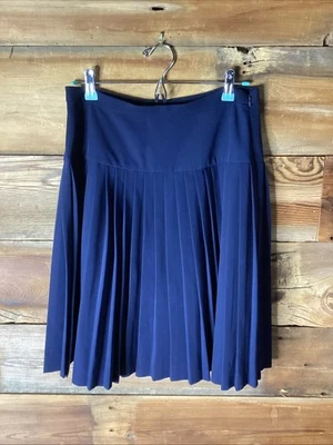 Tommy Hilfiger плиссированные юбки женщин - темно-синий стороне молнии - Sz 6 карьера - Изображение 1 из 4