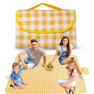 Extra Large Waterproof Picnic Blanket Mat Camping Beach Rug Outdoor 200X200CM UK - Picture 1 of 13