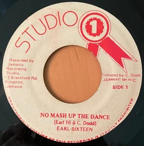 EARL SIXTEEN No Mash Up the Dance STUDIO 1 1984 REGGAE 45 SCARCE VG - Picture 1 of 3