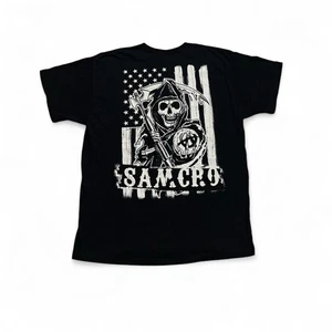 Sons of Anarchy Grim Reaper Graphic T-Shirt Biker Grunge XL Black Tee Rare - Picture 1 of 4