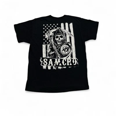 Sons of Anarchy Grim Reaper Graphic T-Shirt Biker Grunge XL Black Tee Rare - Image 1 of 4