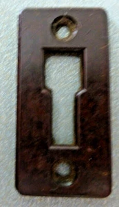 1 No Original Reclaimed Brown Bakelite Art Deco Key Hole Escutcheon   - Picture 1 of 6