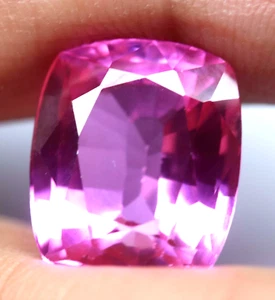 13.30 Ct Certified Burma Natural Pink Ruby Square Cut Loose Gemstone - Picture 1 of 6