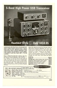 QST Ham Radio Mag. Ad 5-Band High Power SSB Transceiver HEATHKIT SB-100 (6/66) - Picture 1 of 1