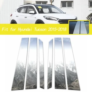 6pcs Stainless Steel Chrome Pillar Post Trim For Hyundai Tucson 2015-2018 - Picture 1 of 4