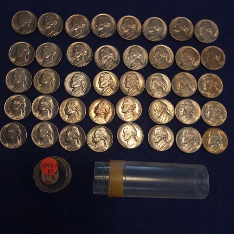1940-S Brilliant Uncirculated Roll of Jefferson Nickels Cover