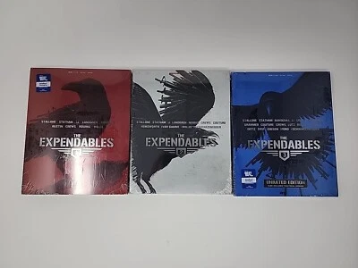 The Expendables 1-3 STEELBOOKS (4K Ultra HD Blu-Ray UHD + Blu-Ray + Digital) - Image 1 of 2