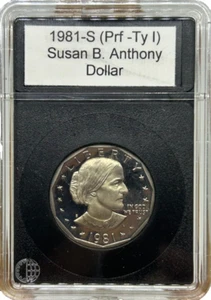 1981-S Susan B Anthony Cameo Proof, Type 1 (Rounded S) - Picture 1 of 2