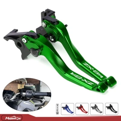 Short Brake Clutch Levers For Kawasaki Ninja ZX6R 2019-2025 ZX636 ZX-6R ZX 6R - Image 1 of 4