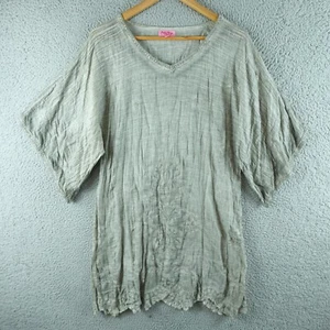 Ruby Yaya Womens Dress Small Green Wide Sleeve Knee Length Lightweight Festival - Picture 1 of 8