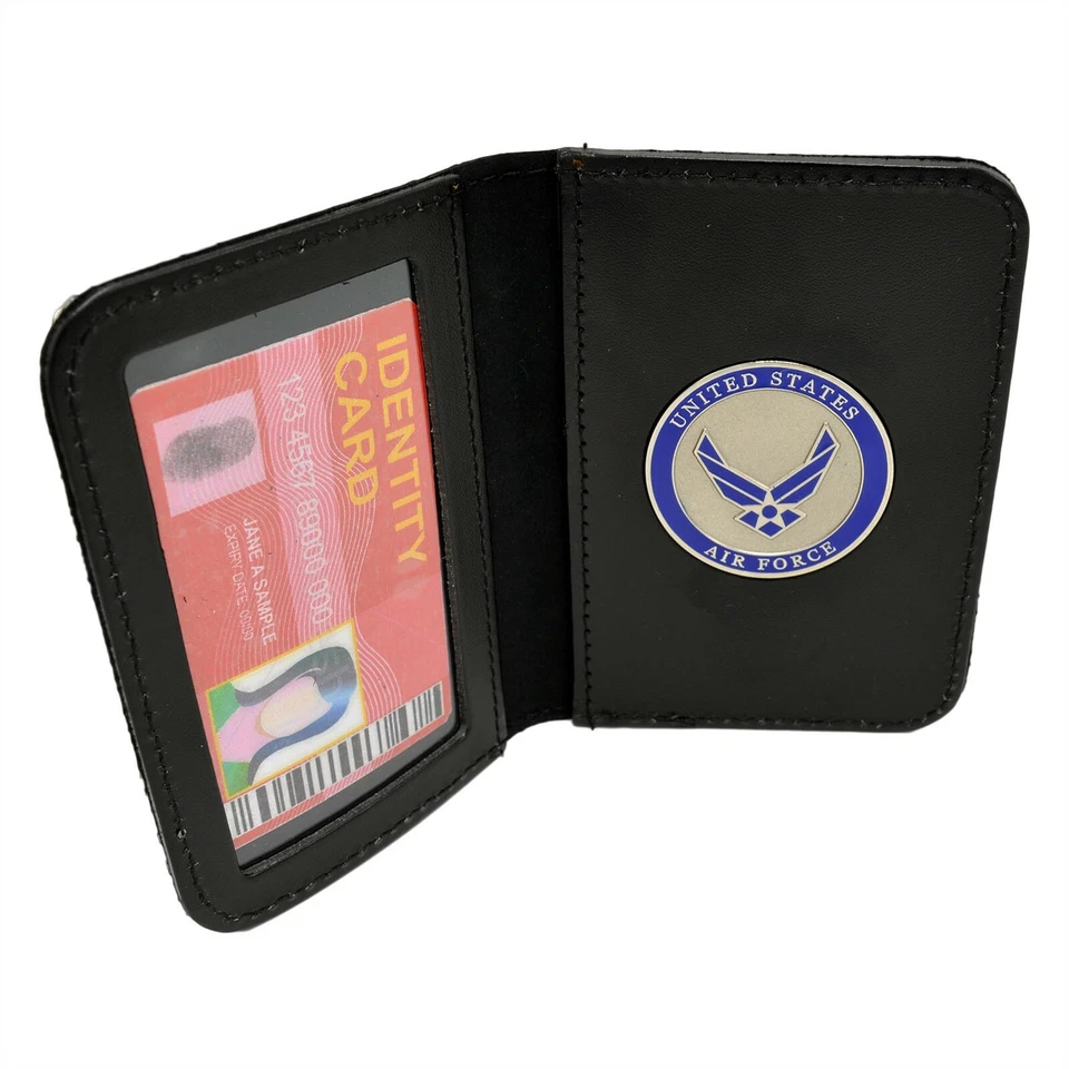 2nd Amendment Gold Medallion Concealed Weapons Carry Permit Leather Wallet Case