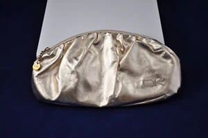 DKNY Donna Karan Oro Cosmético Maquillaje Bolso de Viaje Bolsa de Embrague con Cremalleras - Imagen 1 de 7