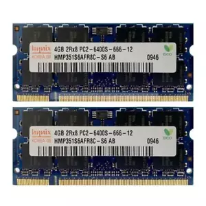 8 GB (2x4 GB) PC2-6400 DDR2-800 MHz SO-DIMM memoria laptop per Dell Latitude E6400 - Foto 1 di 6