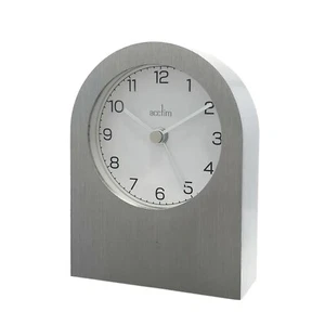 Acctim Silver Tone Quartz Battery Mantel Clock with Clear Face Sutherland 37077 - Picture 1 of 1